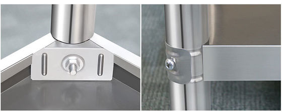 1.2/1.5/1.8/2.0M Mesa de trabajo de acero inoxidable de longitud para equipos de hoteles y restaurantes