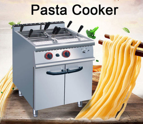 Máquina de cocción de pasta de gas de cocina comercial con capacidad de cocción de fideos de 4 cabezas