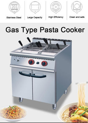 Máquina de cocción de pasta de gas de cocina comercial con capacidad de cocción de fideos de 4 cabezas