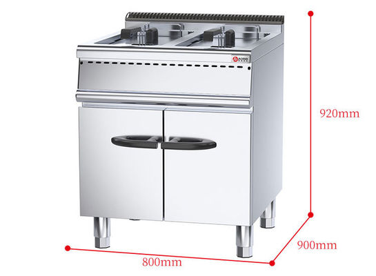 Equipo de cocina para restaurantes 800*900* 850 70 mm Freidora de gas comercial con gabinete