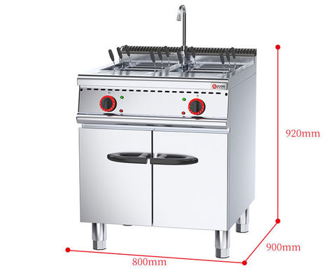 Cocina Máquina eléctrica de cocinar fideos con gabinete para cocinar pasta comercial 18KW