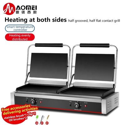 Grill de contacto eléctrico para uso comercial