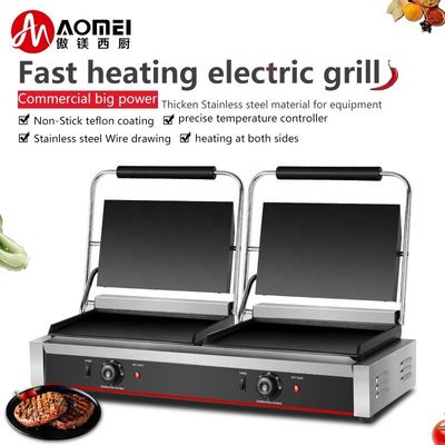 Grill de contacto eléctrico para uso comercial