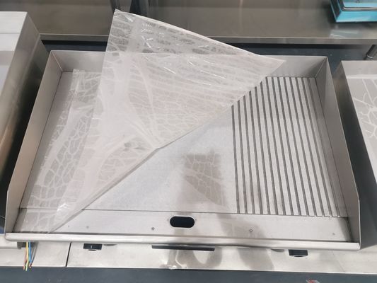 Máquina eléctrica de parrillado con construcción de acero inoxidable y ajuste de temperatura