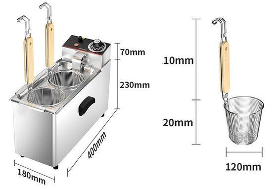 1 tanque 4 cestas Máquina eléctrica de cocción de pasta para cocción rápida en cocinas comerciales