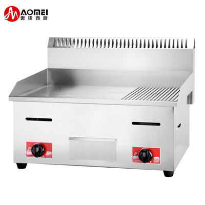 11Casco de protección de acero inoxidable.5kW Grill de hamburguesas de gas con una encimera de 1/3 de ranura