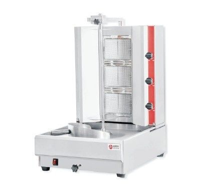 Máquina eléctrica comercial de Shawarma con cuerpo de acero inoxidable y potencia de 220-240V
