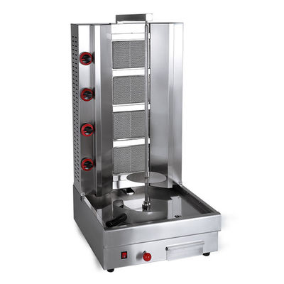 Máquina eléctrica comercial de Shawarma con cuerpo de acero inoxidable y potencia de 220-240V