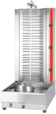 Máquina eléctrica comercial de Shawarma con cuerpo de acero inoxidable y potencia de 220-240V