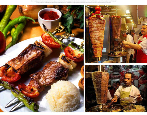 Máquina de parrilla de Doner Kebab de acero inoxidable de tensión de gas para tostadoras de restaurante Shawarma