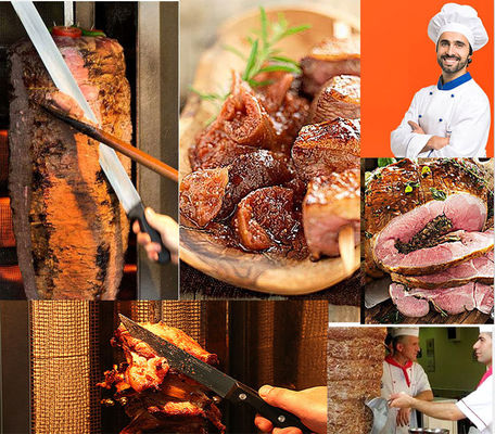 Máquina de parrilla de Doner Kebab de acero inoxidable de tensión de gas para tostadoras de restaurante Shawarma