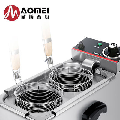Acero inoxidable 201/304 Cocina eléctrica comercial de fideos instantáneos 215x420x310 mm