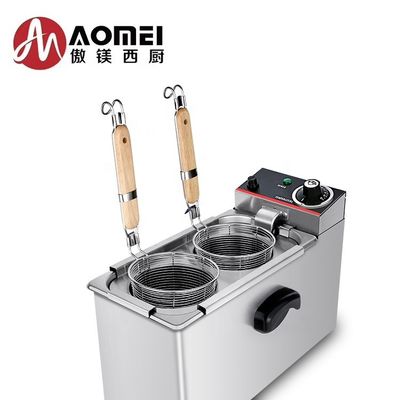 Equipo de restauración 2kW Escritorio eléctrico 2 cabezas Cocinadora de pasta para restaurantes Fideo hervir