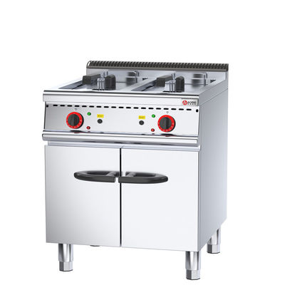 Máquina de freír de alta capacidad de 48L 2 tanques 2 cestas para la preparación comercial de alimentos