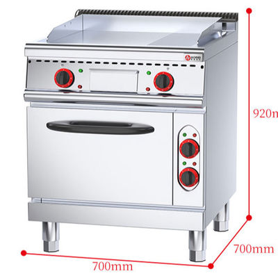 Rápido caliente 1/3 Grill con ranuras Pancake Grill eléctrico comercial con horno 560 * 600 * 270mm