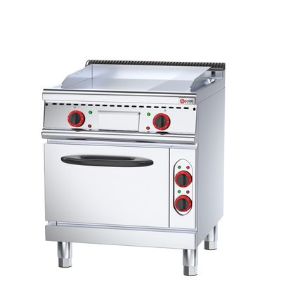 Rápido caliente 1/3 Grill con ranuras Pancake Grill eléctrico comercial con horno 560 * 600 * 270mm