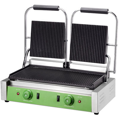 Grill eléctrico Panini de contacto para el hogar Prensa de sándwich con doble cabeza 220V de voltaje