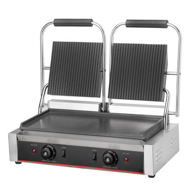 Grill eléctrico Panini de contacto para el hogar Prensa de sándwich con doble cabeza 220V de voltaje