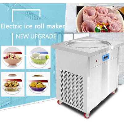 Máquina de rollo de helados fritos de doble plato para la industria de bocadillos