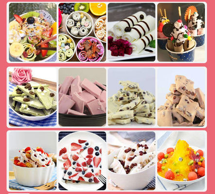 Tailandia Máquina de rodillos de helados para bocadillos instantáneos en Tailandia India y Filipinas