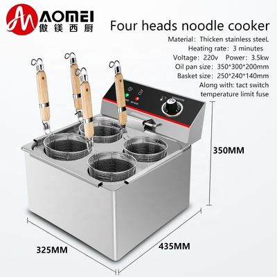 Proba de control de temperatura exacta Cocina eléctrica de pasta comercial para cocina 3.5kW