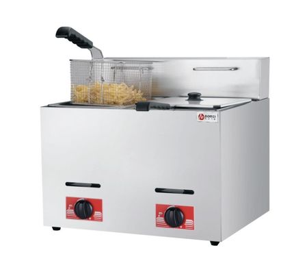 Frigorífico de acero inoxidable comercial de 6L 6L 2 tanques Lpg para cocción rápida