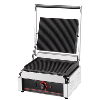 Grill Panini eléctrico comercial 1800W Potencia para sándwich Contacto en la cocina del restaurante