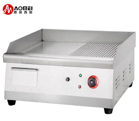 2Grill de contacto eléctrico de 0,5 kW para acero inoxidable