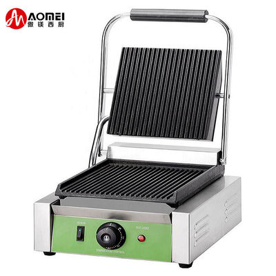 Grill Panini eléctrico comercial 1800W Potencia para sándwich Contacto en la cocina del restaurante