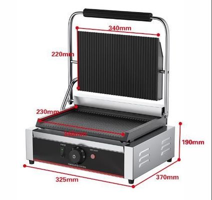 Grill de contacto eléctrico profesional de 2200W Sandwich Press Panini Grill 811E