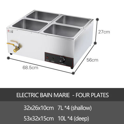 Buffet de acero inoxidable calefacción Bain Marie para restaurantes sirve Chafing Plato de restauración