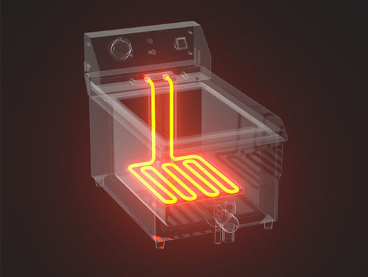 Hoteles Industriales Restaurantes Suministros 13L Fritar eléctrico de plata con 1 tanque 1 cesta