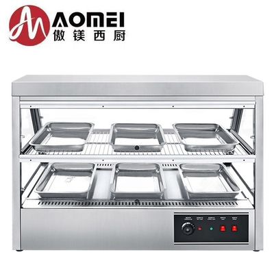 2 bandejas eléctricas de vidrio caliente para alimentos mostrador de calefacción Rango de temperatura 30-85 grados