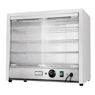 1.5kw Plata Blanco Equipo de cocina Comercial Buffet Alimentos Display más caliente Vitrina