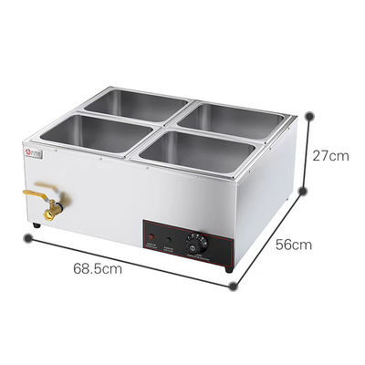 Buffet eléctrico comercial Sopa caliente Comida más caliente Capacidad de plata Acero inoxidable opcional