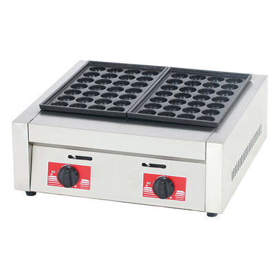 Grill de takoyaki de gas doble para deliciosas y auténticas bolas de pulpo japonesas
