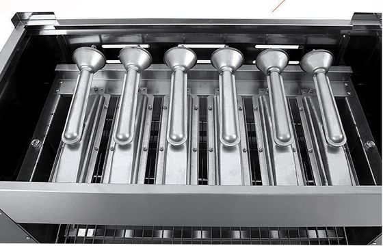 6 Fuego de gas de quemador infrarrojo Salamandra Grill Oven Elevador para la industria de servicios de alimentos