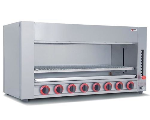 6 Fuego de gas de quemador infrarrojo Salamandra Grill Oven Elevador para la industria de servicios de alimentos