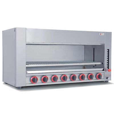 Comerciante de la cocina de la mesa de la parte superior de los rayos infrarrojos de gas Salamandra horno con cuerpo de acero inoxidable