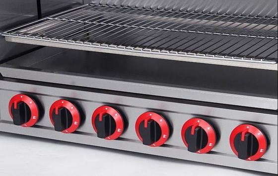 Comerciante de la cocina de la mesa de la parte superior de los rayos infrarrojos de gas Salamandra horno con cuerpo de acero inoxidable