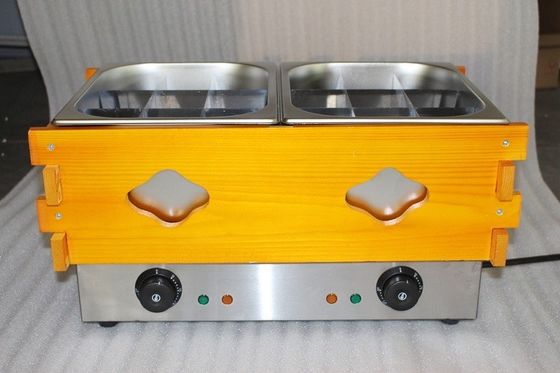 Estufas de acero inoxidable resistente a la corrosión estufa de cocina 2 tanques 18 cuadrículas de madera