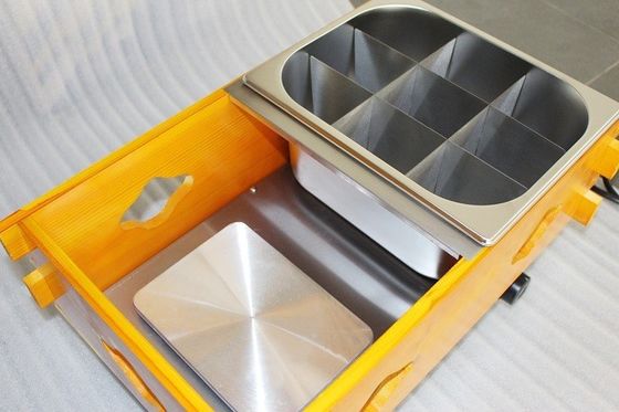 Estufas de acero inoxidable resistente a la corrosión estufa de cocina 2 tanques 18 cuadrículas de madera
