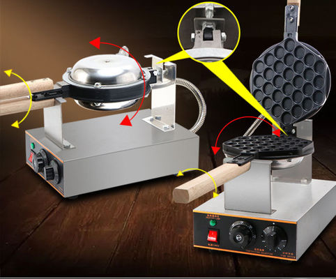 Fabricante de gofres eléctricos de burbujas de 220 V para gofres de huevo belgas de estilo de Hong Kong