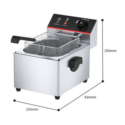 Friter eléctrico de pavo de 6L Tornado Friter de patata para restaurante en bebidas alimenticias