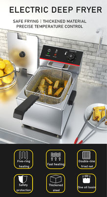 Friter eléctrico de pavo de 6L Tornado Friter de patata para restaurante en bebidas alimenticias
