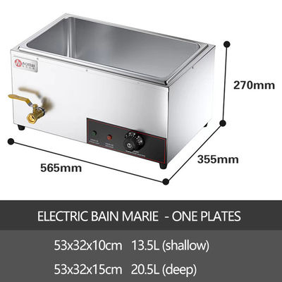Equipo de cocina comercial de acero inoxidable Calentador de piscina de sopa eléctrica de cinco placas