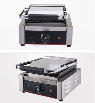Grill Panini de acero inoxidable para sandwich Grill de contacto eléctrico para hotel 11KG