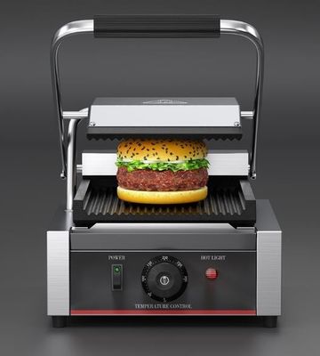 22x22 Grill eléctrico Panini Grill de acero inoxidable de contacto único
