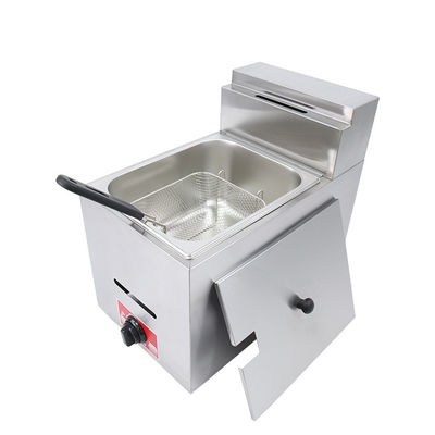 Mini freidora de gas de gas licuado de 6 litros continua para freír alimentos en la mesa