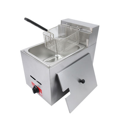 Mini freidora de gas de gas licuado de 6 litros continua para freír alimentos en la mesa
